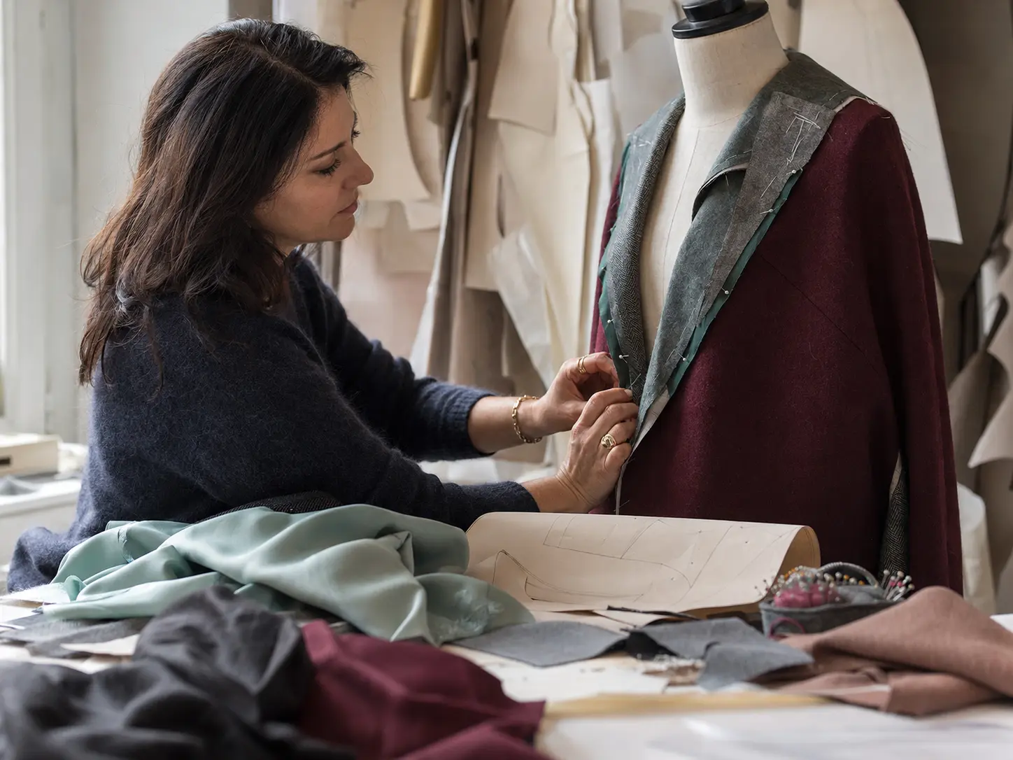 Italian fashion designer developing a private label tailored garment
